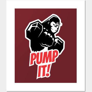 Pump It- Gym Gorilla Posters and Art